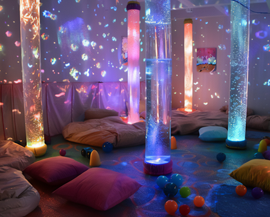 Espace sensoriel pour enfants – design d’intérieur et agencement sur mesure petite enfance