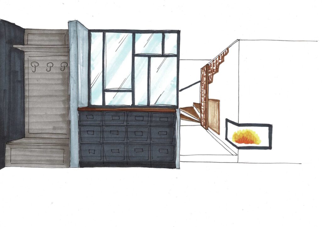 Dessin d’aménagement intérieur personnalisé