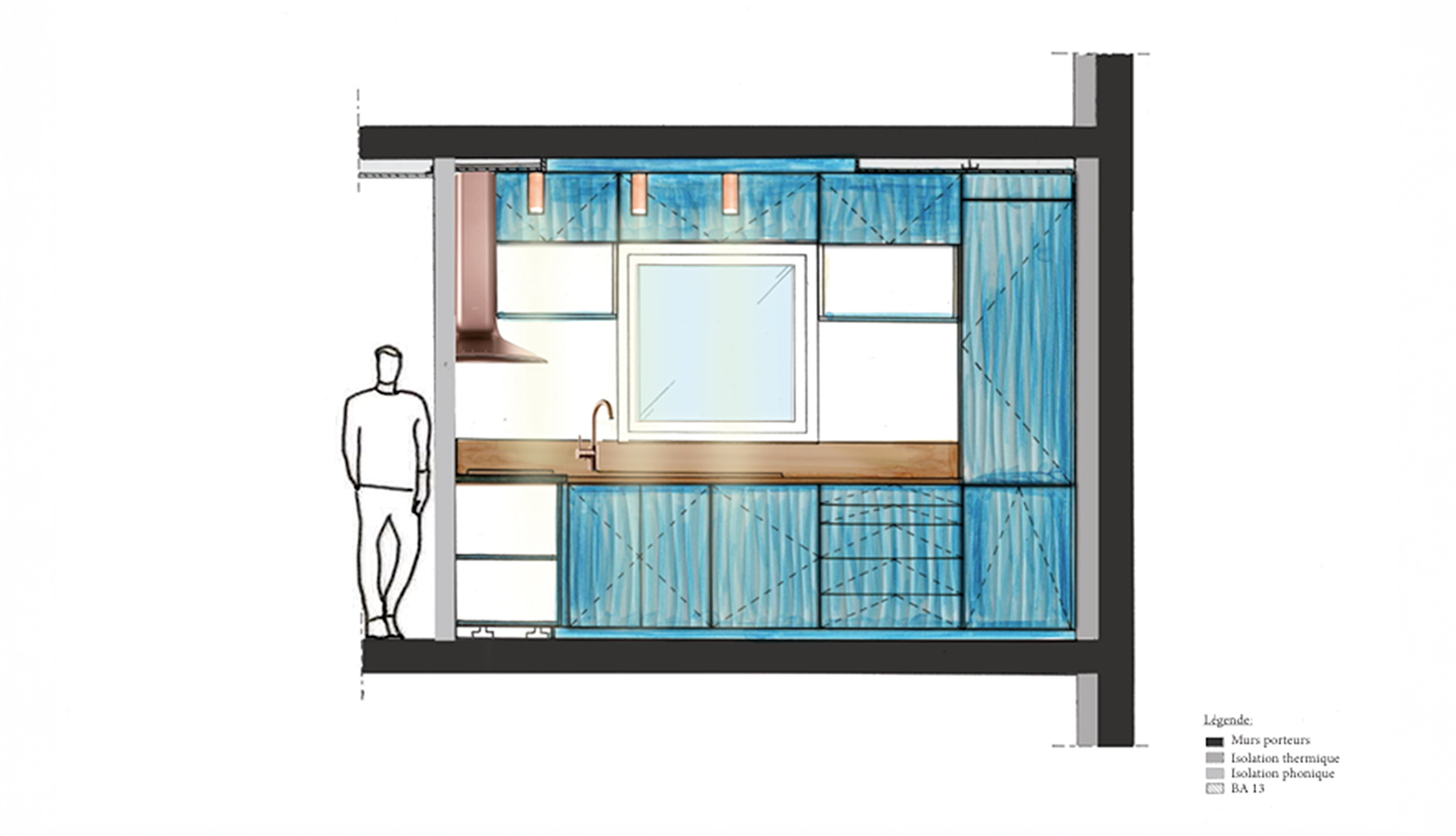 Dessin plan d'architecte