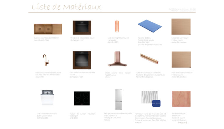 Matériaux d'architecture d'intérieure